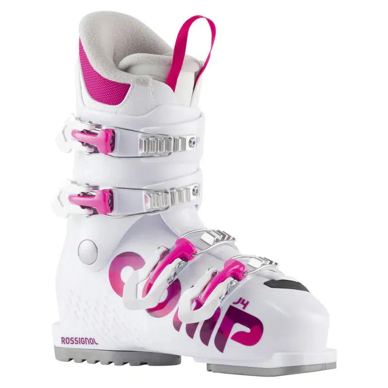 Ski boots for race teams-Rossignol Comp J4 White Junior Ski Boots