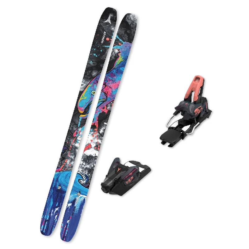 Ski Bindings with rugged flair-2025 Atomic Bent 110 + Strive 14 Bindings BUNDLE