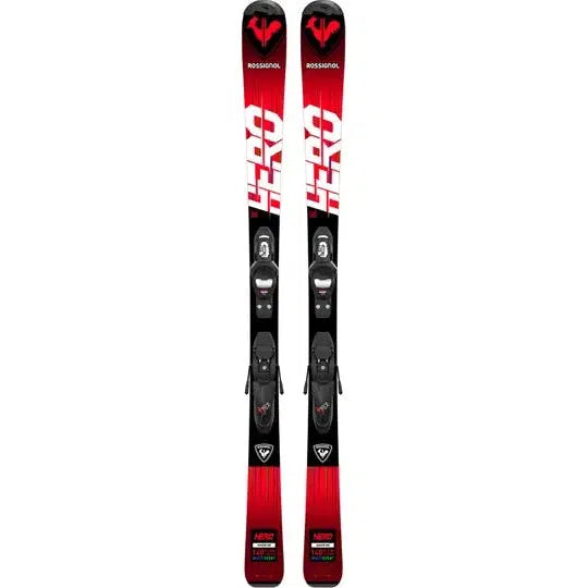 Skis with textured bases-2025 Rossignol Hero Jr Multi Event w/ Kid4 Bindings