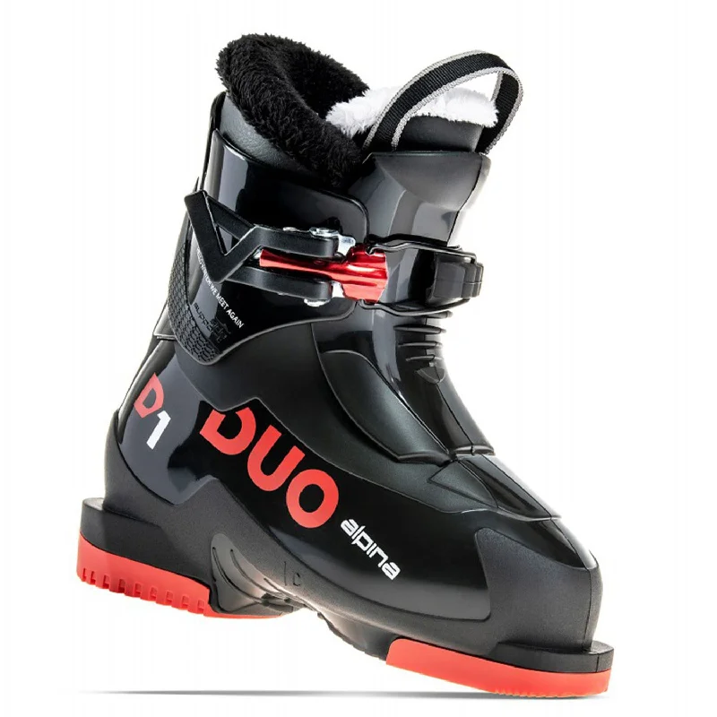 Ski boots for high altitudes-Alpina Kids' Duo 1 Ski Boots 2023