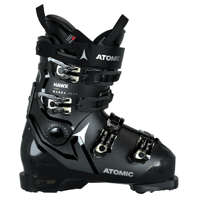 Ski boots for plastic shells-Atomic Women's Hawx Magna 105 S W GW Ski Boot 2024 Black/Gold