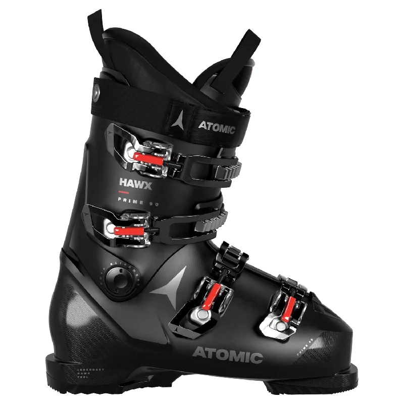 Ski boots for comfort fit-Atomic Hawx Prime 90 Ski Boot 2024 Black/Red/Silver