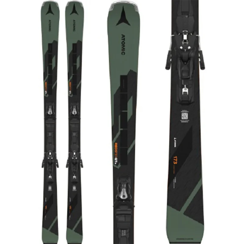 Skis with thick tips-Atomic Redster Q7.8 Revoshock C Skis w/MI 12 GW Black/Smoke Bindings 2025