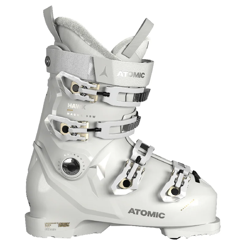 Ski boots for slim calves-Atomic Women's Hawx Magna 95 W Ski Boot 2024 White/Gold/Silver