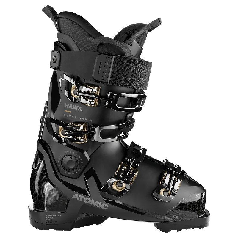 Ski boots for composite shells-Atomic Women's Hawx Ultra 115 S W GW Ski Boot 2025 Black/Gold