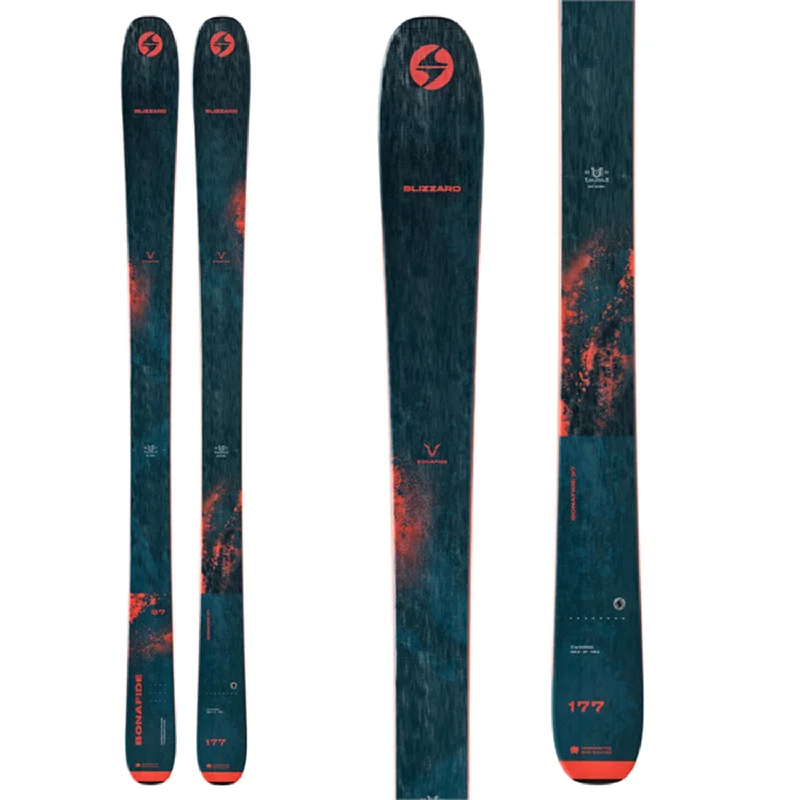 Skis with glitch prints-Blizzard Bonafide 97 Skis (Ski Only) 2023