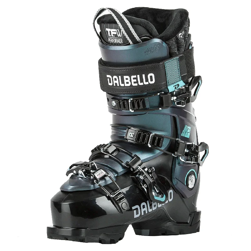 Ski boots for ski expos-Dalbello Women's Panterra 85 LS Ski Boot 2024 Black/Opal Green