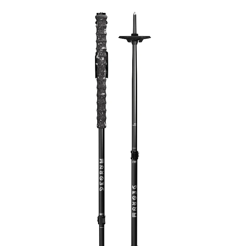 Ski poles health gear-Deorum Apollo FR Ski Pole + Rav Basket Black 100