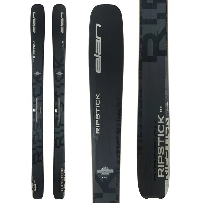 Skis with firm edges-Elan Ripstick 102 Black Edition Skis - 2025