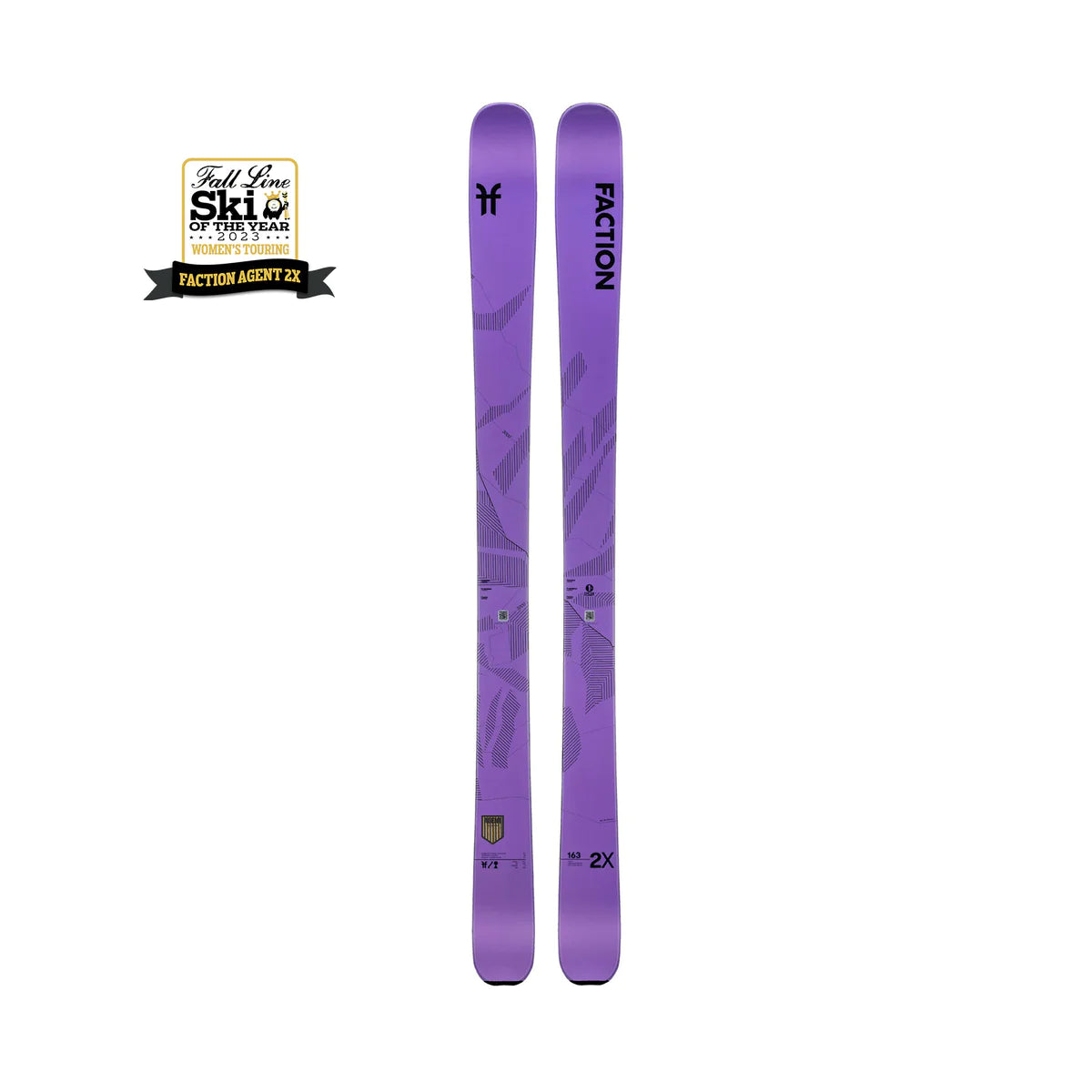 Skis with camber profiles-Faction Agent 2X Flat Ski 2024/25