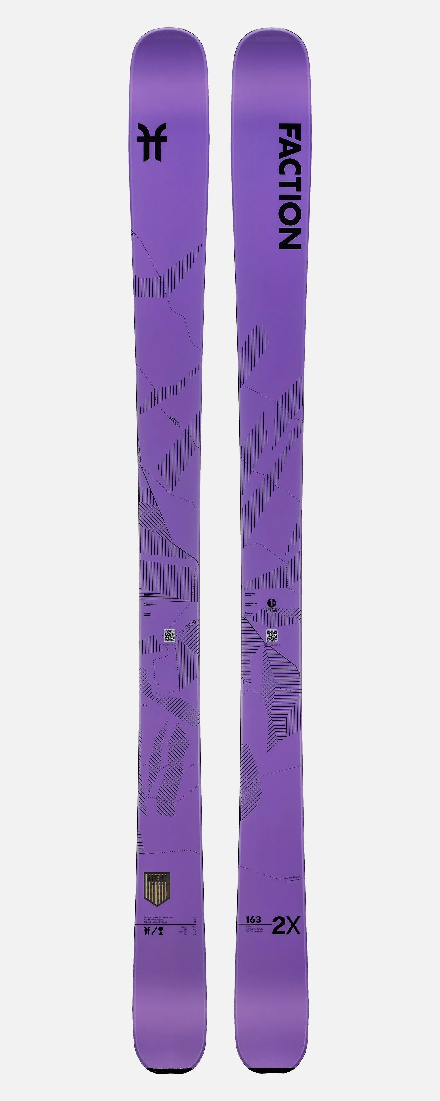 Skis for slushy snow-Faction Agent 2X 24/25