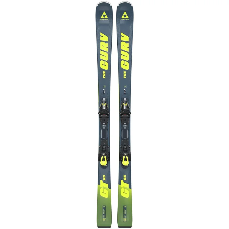 Skis for winter valleys-Fischer The Curv GT 85 Skis w/RSW 12 GW Powerrail Bindings 2025