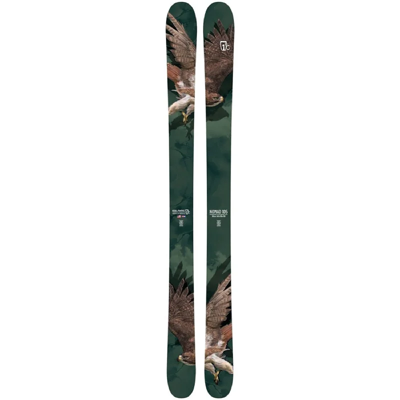 Skis with electric hues-Icelantic Nomad 105 Skis (Ski Only) 2024