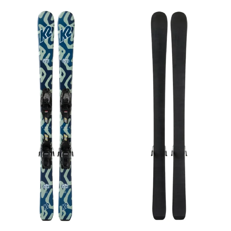 Skis with elegant designs-K2 Kids Indy Ski + 4.5 FDT Binding 2025