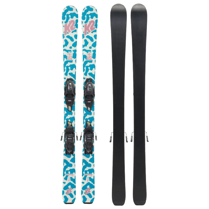 Skis with comfy flex-K2 Kids Luv Bug Ski + 4.5 FDT Binding 2024