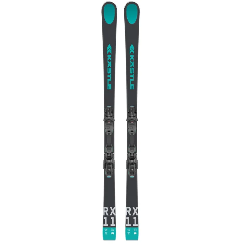 Skis for smooth slopes-Kastle RX11 Skis w/K12 Tri GW Black Bindings 2025