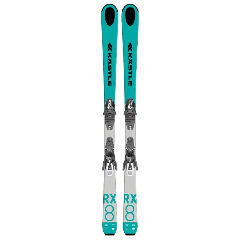 Skis with orbit patterns-Kastle RX8 Skis w/K10 SLR GW Bindings 2025