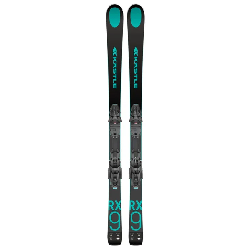 Skis with jute layers-Kastle RX9 Skis w/K12 Tri GW Black Bindings 2025