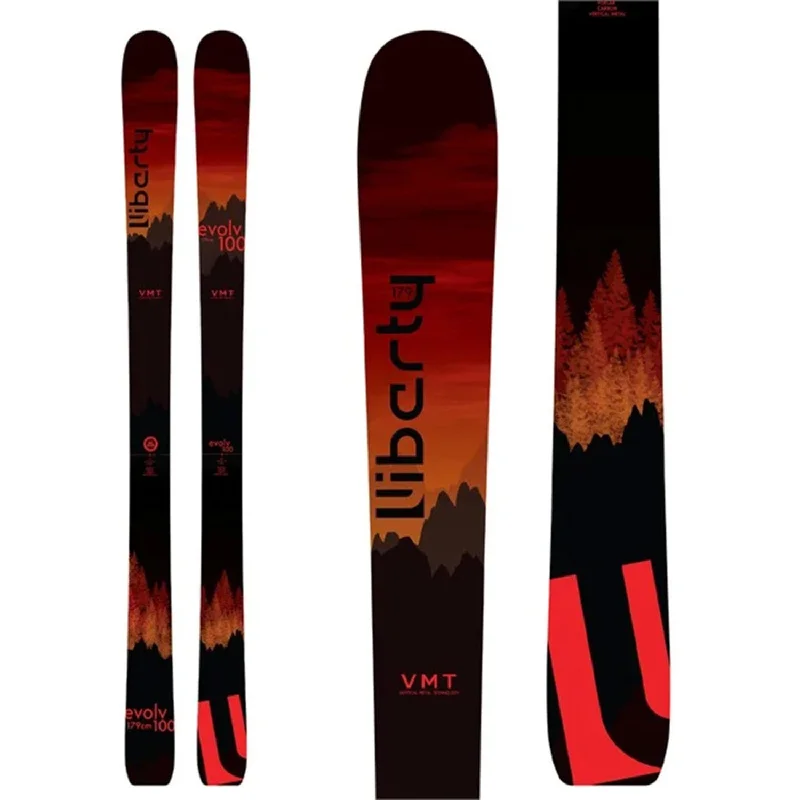 Skis with padded edges-Liberty Evolv 100 Skis (Ski Only) 2021