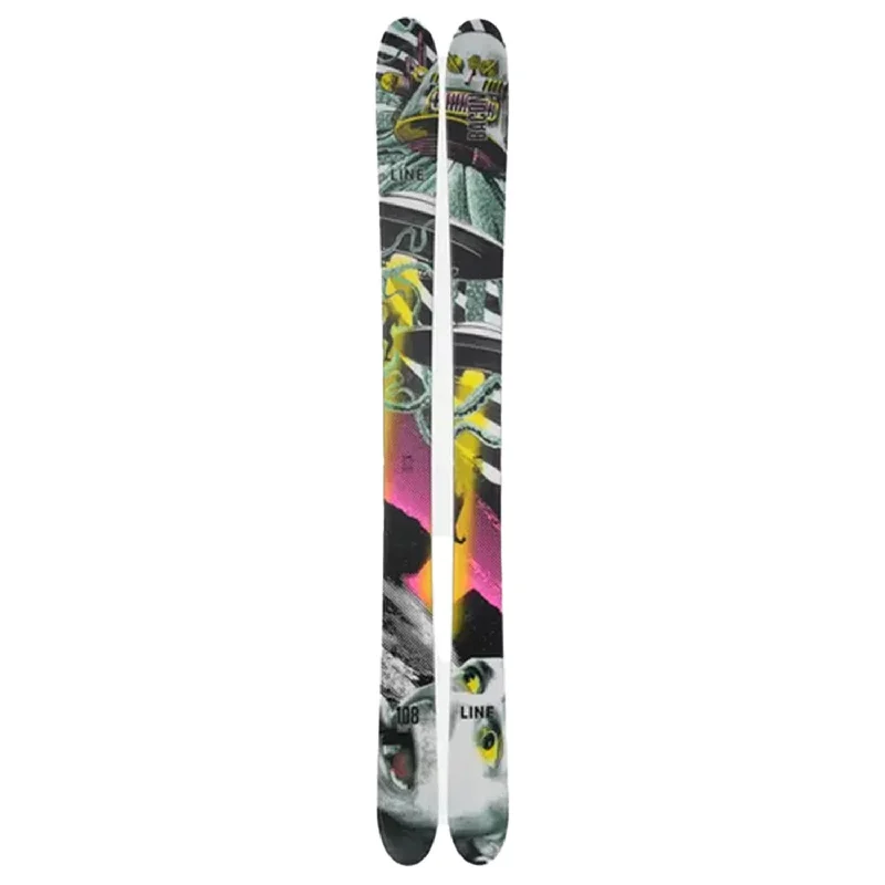 Skis with sturdy edges-Line Bacon 108 Skis (Ski Only) 2025