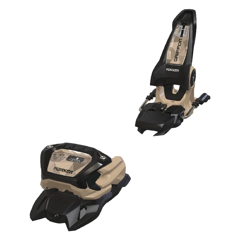 Ski Bindings with cushioned toes-Marker Griffon 13 Ski Binding 2025 Black/Tan