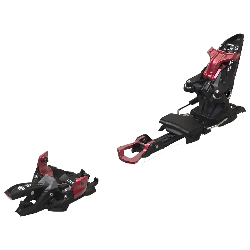 Ski Bindings with custom heels-Marker Kingpin 10 Ski Binding 2024 Black/Red