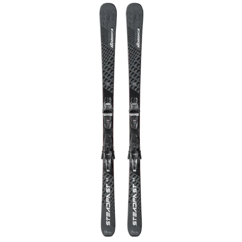 Skis for frosty peaks-Nordica Steadfast 80 DC Skis w/TP2 Light 11 FDT Bindings 2025