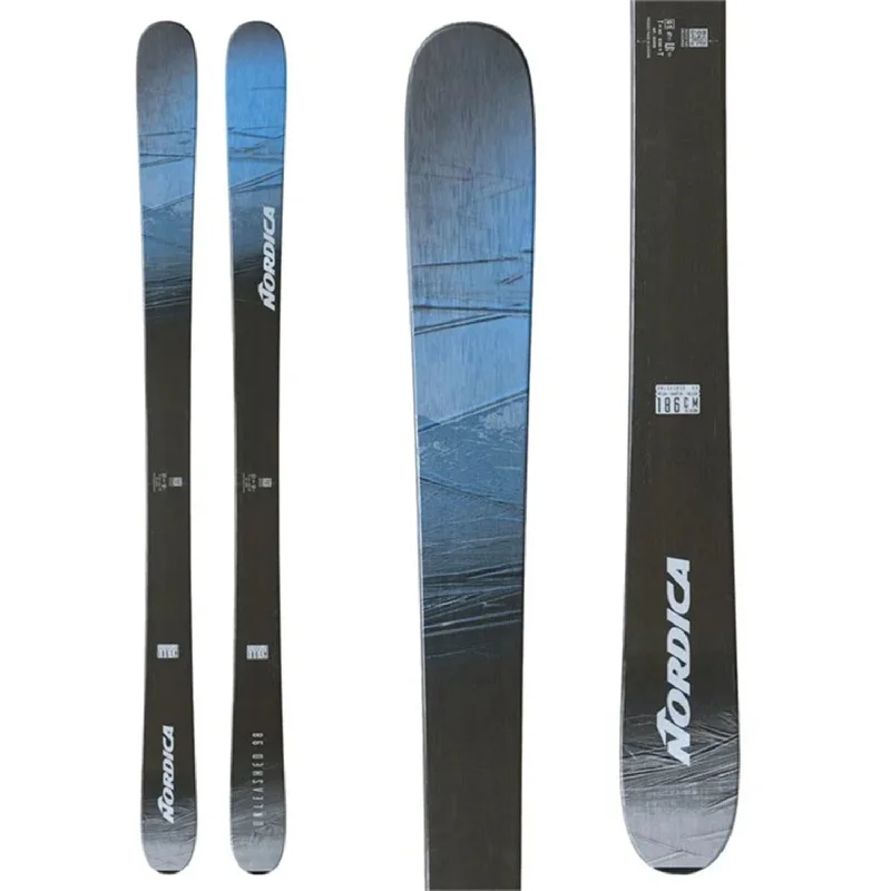 Skis for snowy ridges-Nordica Unleashed 98 Ice Skis (Ski Only) 2024