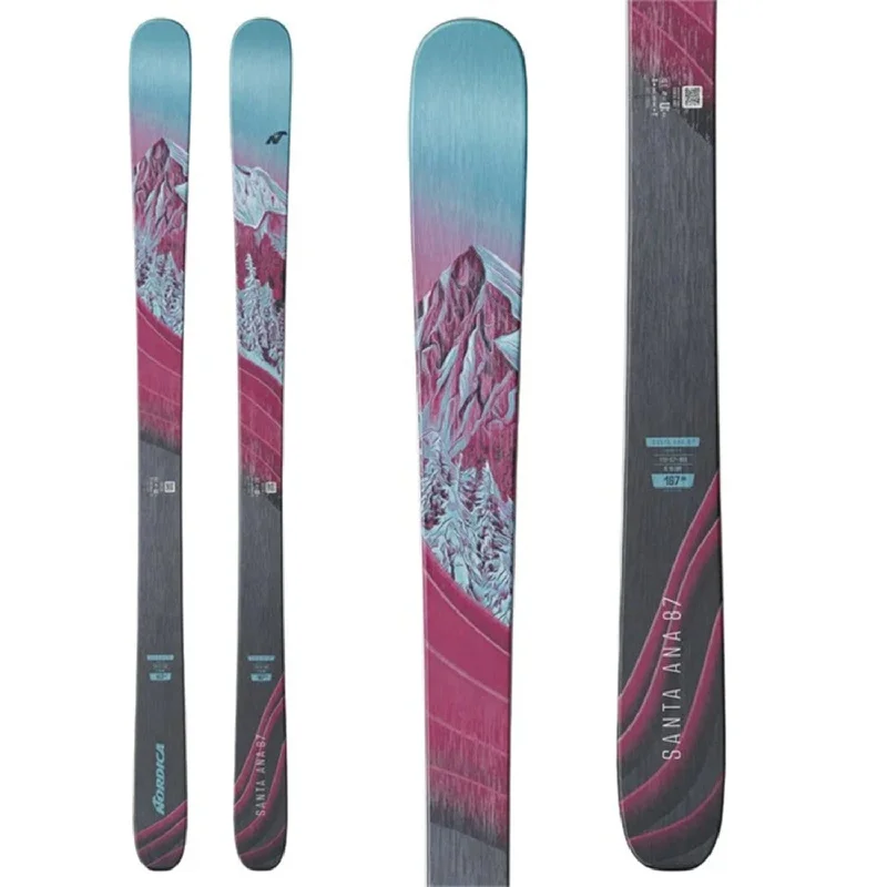 Skis for narrow widths-Nordica Women's Santa Ana 87 Skis (Ski Only) 2025