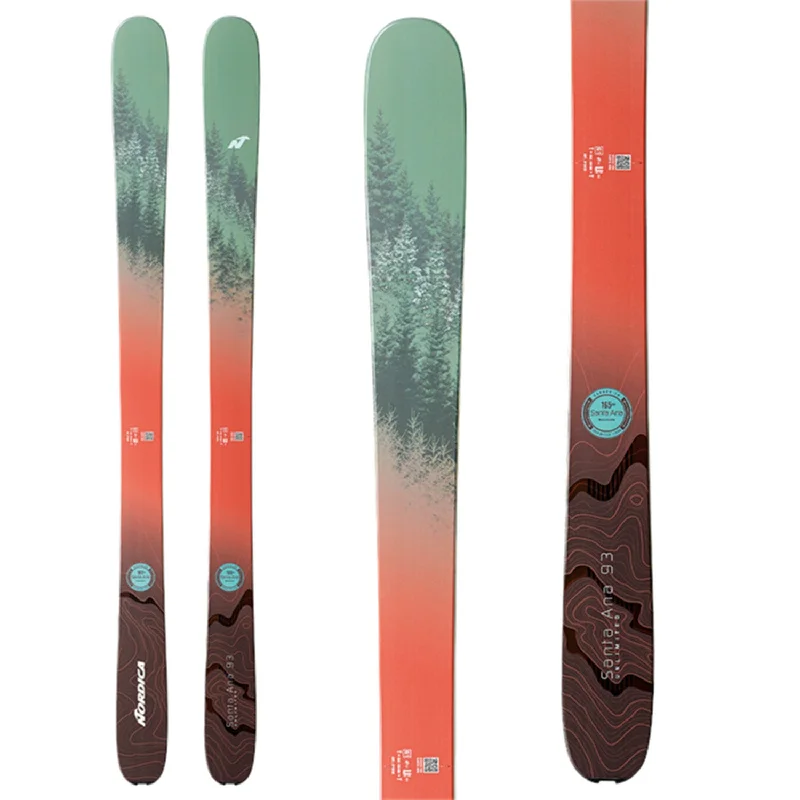 Skis with saffron hues-Nordica Women's Santa Ana 93 Unlimited Skis (Ski Only) 2024