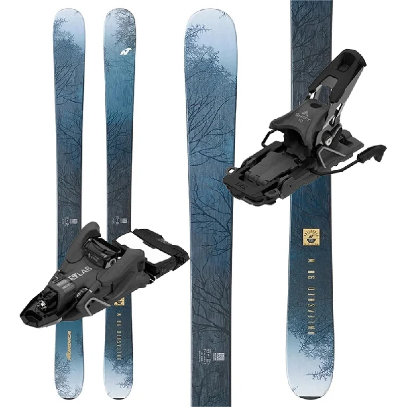 Ski Bindings for slushy peaks-Nordica Unleashed 98 Women's Skis W/ Salomon S/LAb Shift MNC 10 Bindings - 2023