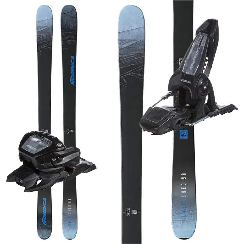 Ski Bindings with sleek flair-Nordica Unleashed 98 Men's W/ Marker Griffon 13 ID GW Bindings - 2023