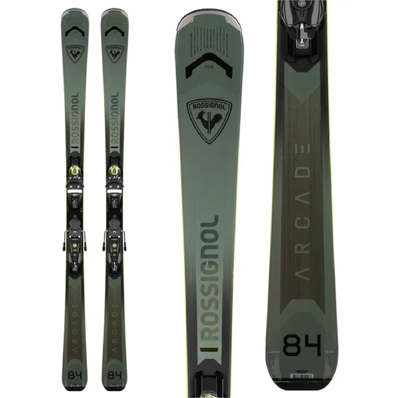 Skis for snowy cliffs-Rossignol Arcade 84 Skis w/SPX 12 Konect GW B90 Black/Yellow Bindings 2025