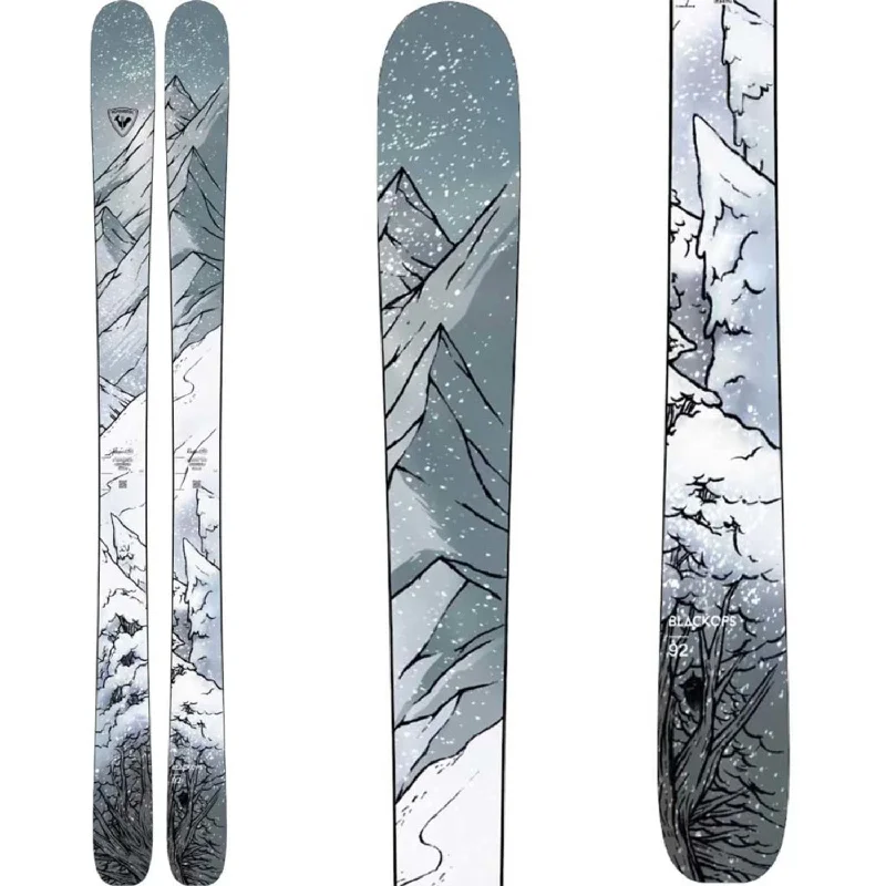 Skis with lime hues-Rossignol Black Ops 92 Open Skis (Ski Only) 2024