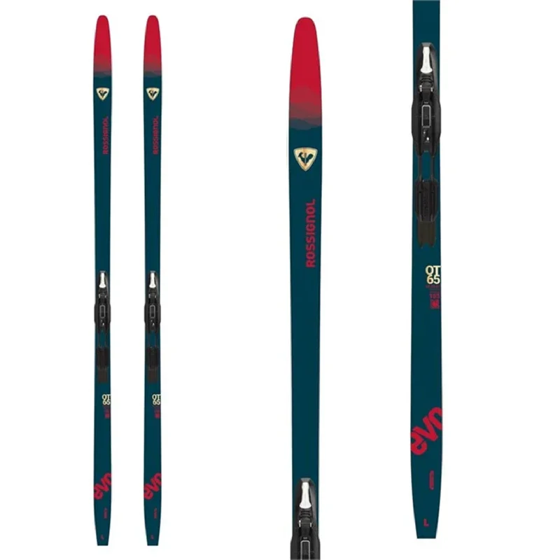 Skis with maple tones-Rossignol EVO OT 65 Positrack Cross Country Skis w/Control Step In Bindings 2024