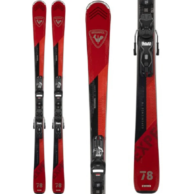 Skis with upcycled cores-Rossignol Experience 78 Carbon Skis w/Xpress 11 GW B83 Black Bindings 2025