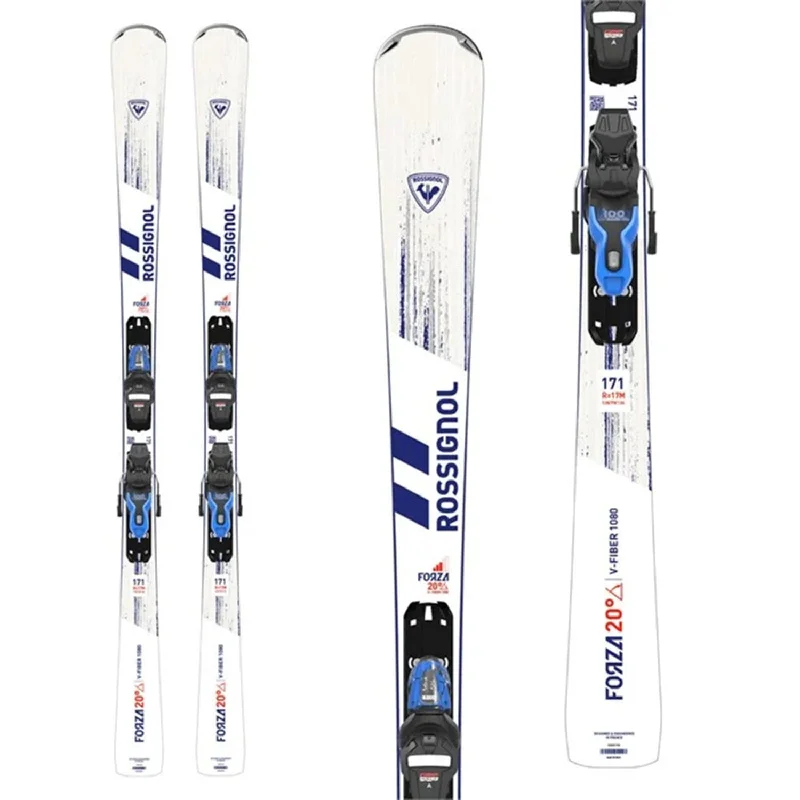 Skis with chic designs-Rossignol Forza 20° V-FG Skis w/Xpress 10 GW B83 Black/Blue Bindings 2025