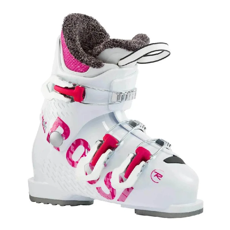 Ski boots for pro skiers-Rossignol Fun Girl 3 Kids Snow Ski Boots