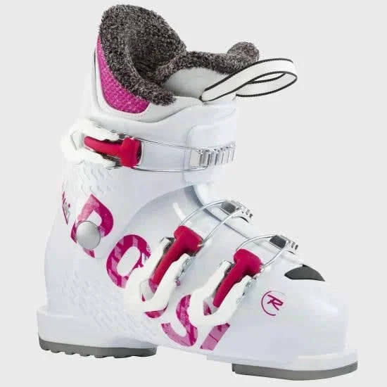 Ski boots for black color-Rossignol Fun Girl J3 Youth Ski Boots