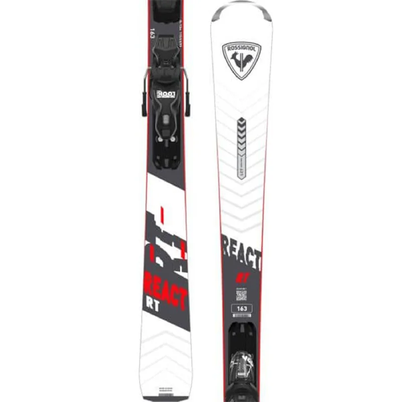 Skis with pixel prints-Rossignol React RT Skis w/Xpress 10 GW B83 Black Bindings 2025