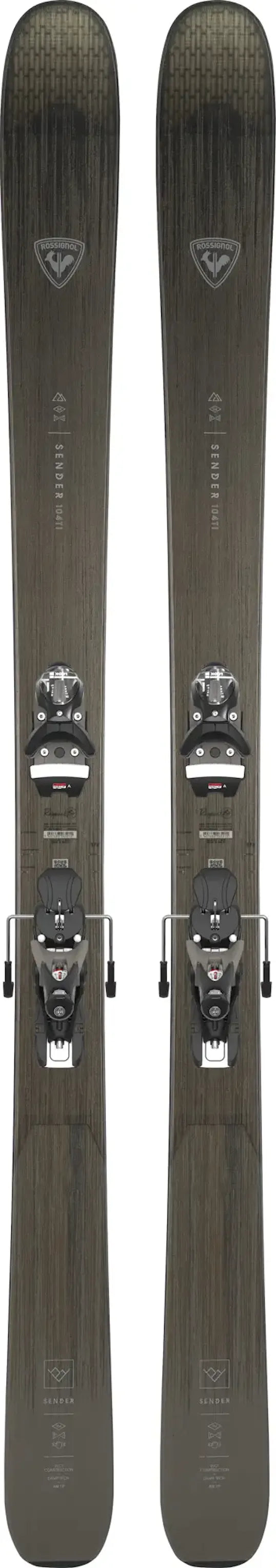 Skis with vintage vibes-Rossignol Sender 104 TI Skis w/ Konect NX 12 GW - 2024