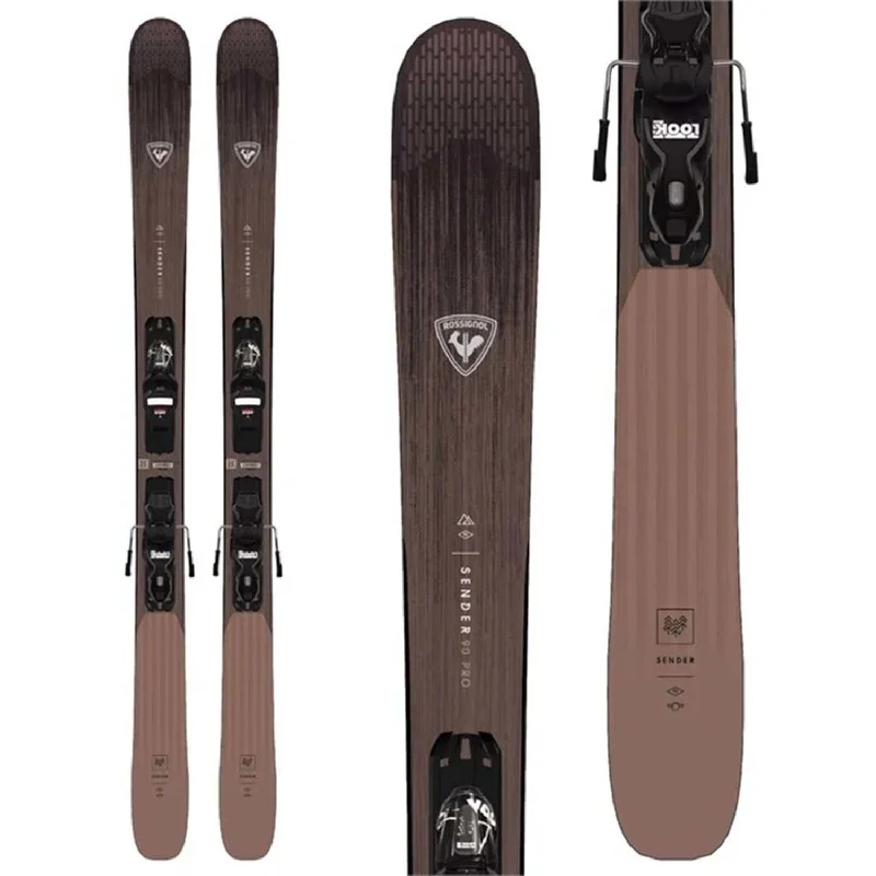 Skis for alpine trails-Rossignol Sender 90 Pro Skis w/Xpress 10 GW B93 Black Bindings 2024