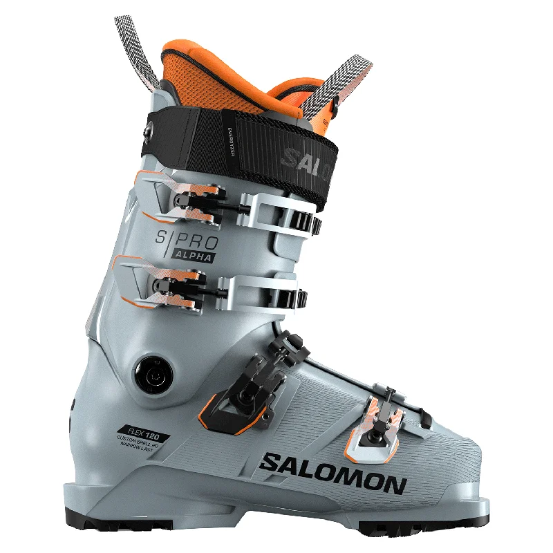 Ski boots for retro style-Salomon Men's S/Pro Alpha 120 GW Ski Boot 2025 Arona/Black/Orange Tiger