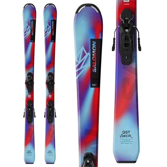 Skis for short trails-Salomon QST Jr M Skis [w. L6 GW Bindings] 2025