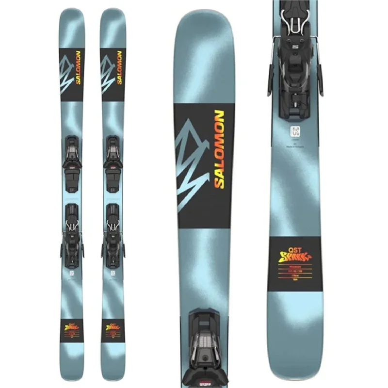 Skis with cliff logos-Salomon QST Spark Skis w/M10 GW Bindings 2025