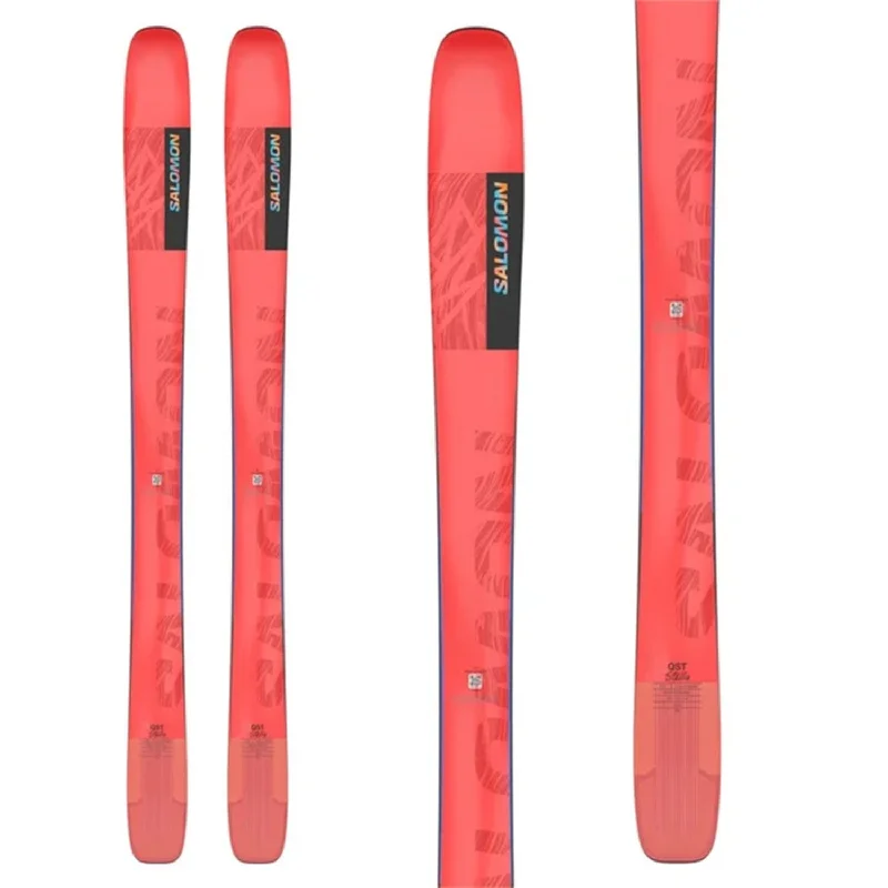 Skis with soft bindings-Salomon Women's QST Stella 106 Skis (Ski Only) 2025