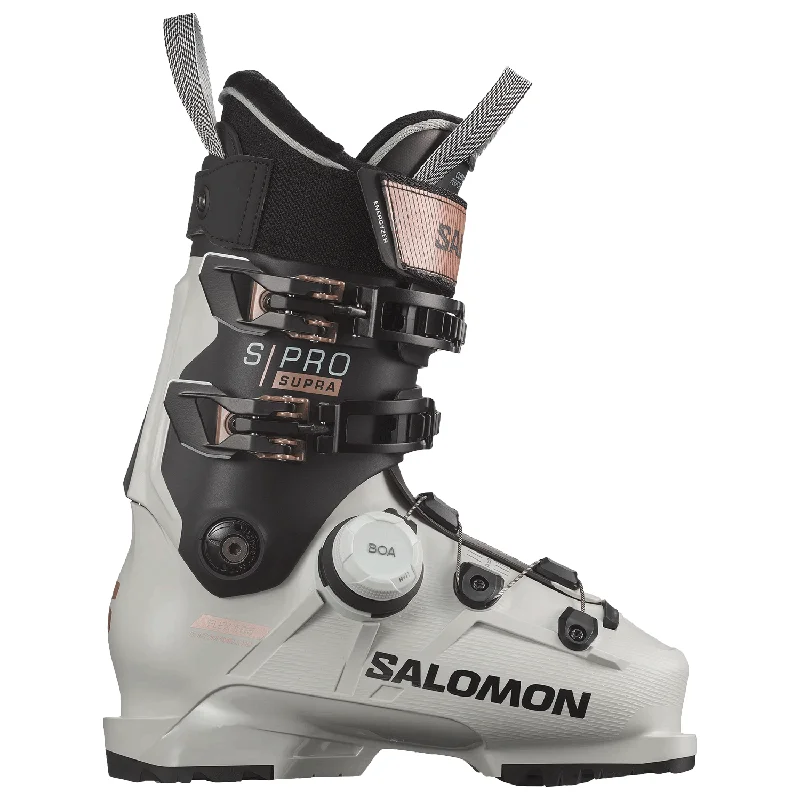 Ski boots for gel inserts-Salomon Women's S/Pro Supra BOA 105 W GW Ski Boot 2025 Grey Aurora/Black/Pink Gold