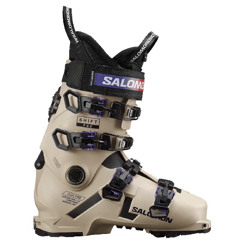 Ski boots for slalom-Salomon Women's Shift Pro 110 Ski Boot 2025 Humus/Black/Purple