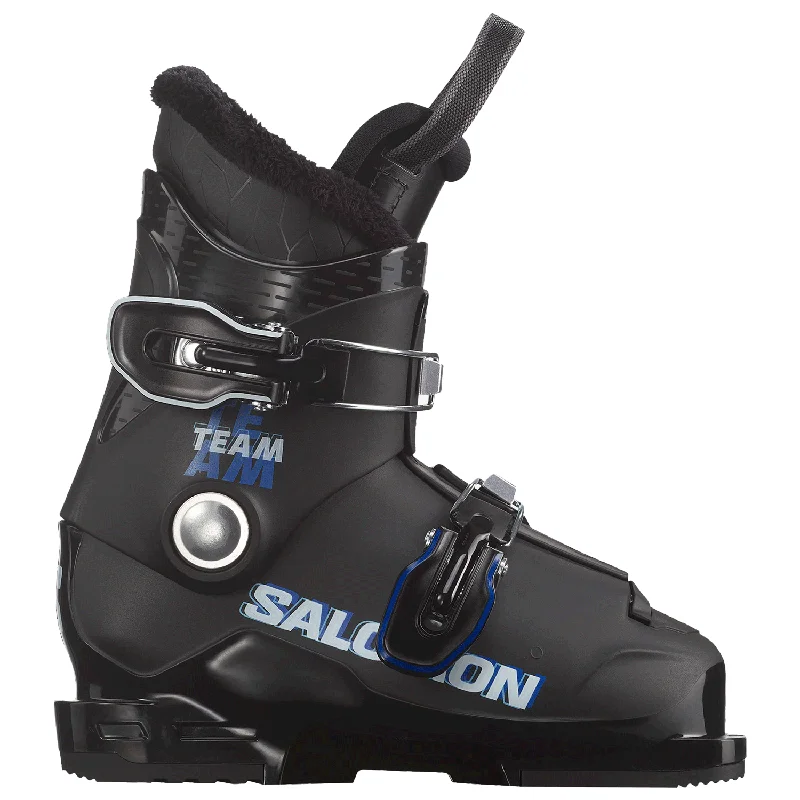 Ski boots for heavy boots-Salomon Youth Team T2 Ski Boot 2025 Black/Race Blue/White