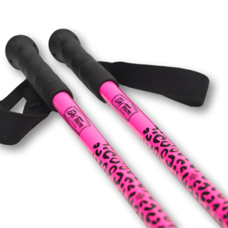 Ski poles ice warrior-Ski Town All-Stars Pink Pole Posse Ski Poles